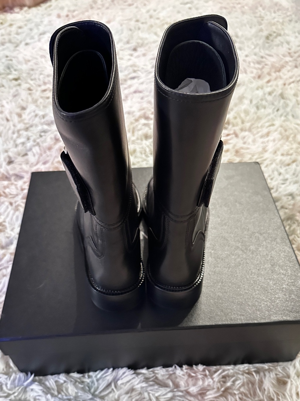 New Chanel Lace Up Buckle Combat Boots Size 38 - Picture 6 of 12